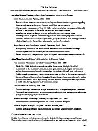 Owen Minns's CV, page 2 of 2.