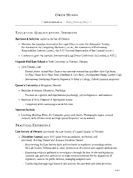 Owen Minns's CV, page 1 of 2.